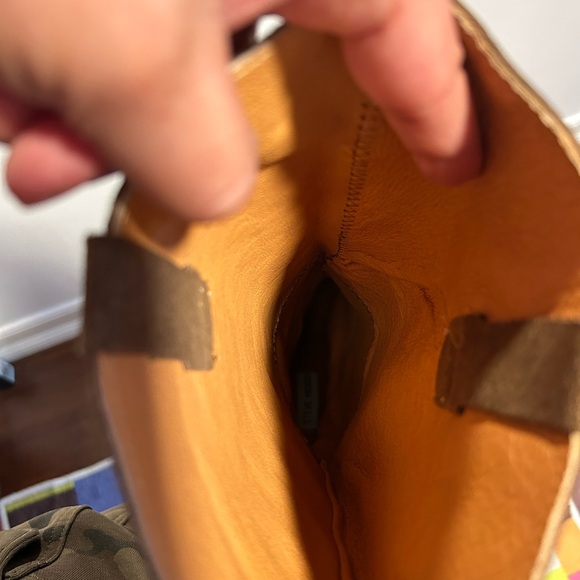 *ALL LEATHER* Genuine suede/leather stacked heel distressed Sam Edelman boots - Picture 10 of 16